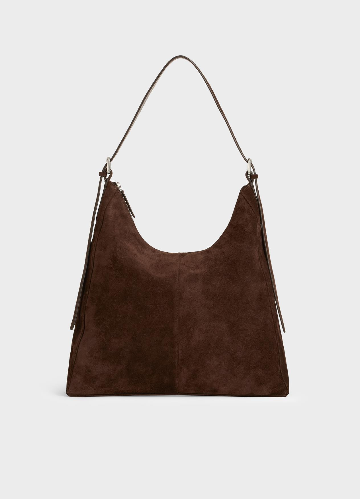 Brown suede bag